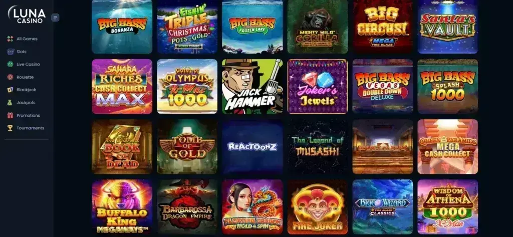 Luna Casino Screenshot 2